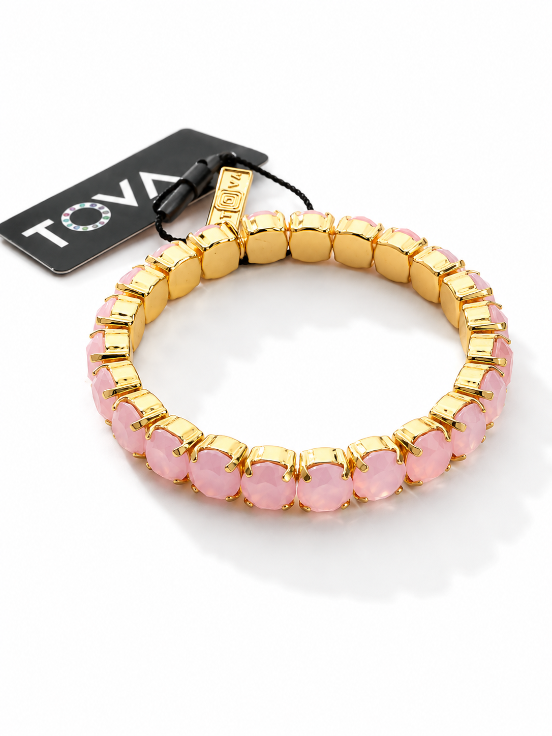 TOVA Oakland Stretch Crystal Gold Plated Bracelet