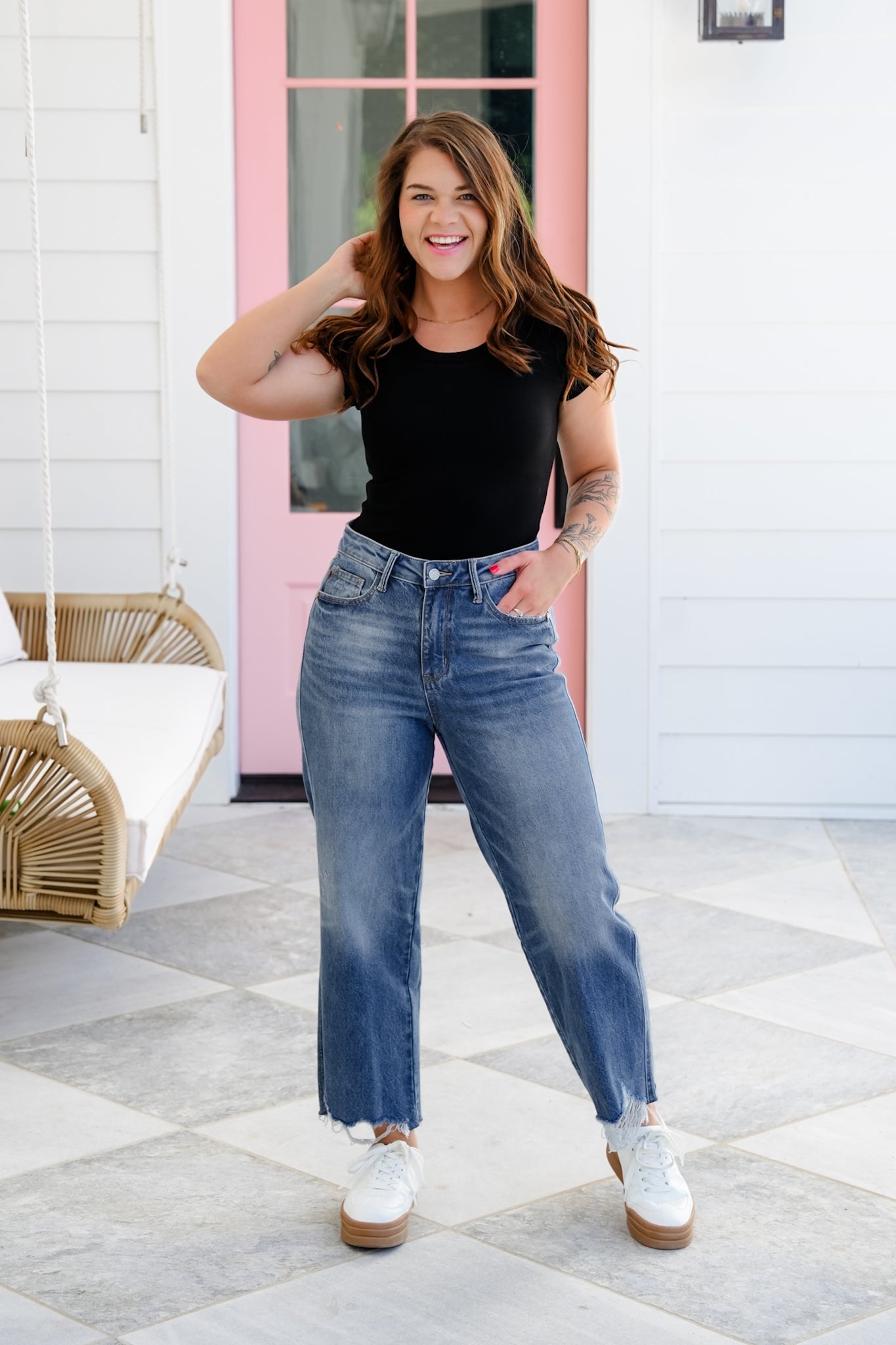 Short Sleeve Ribbed Knit Bodysuit