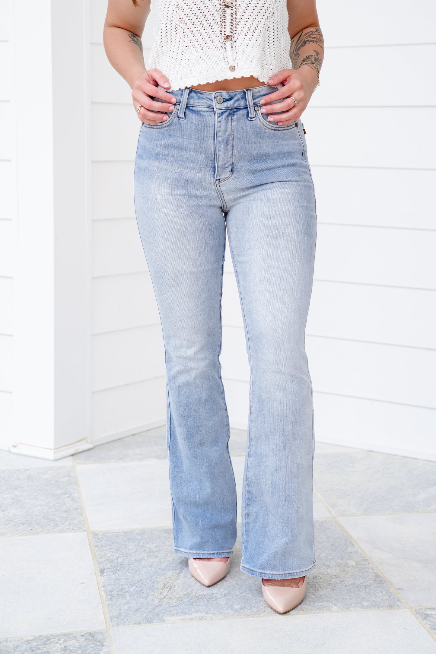 Judy Blue Sweet Caroline Choose Your Inseam Light Wash Bootcut Jeans