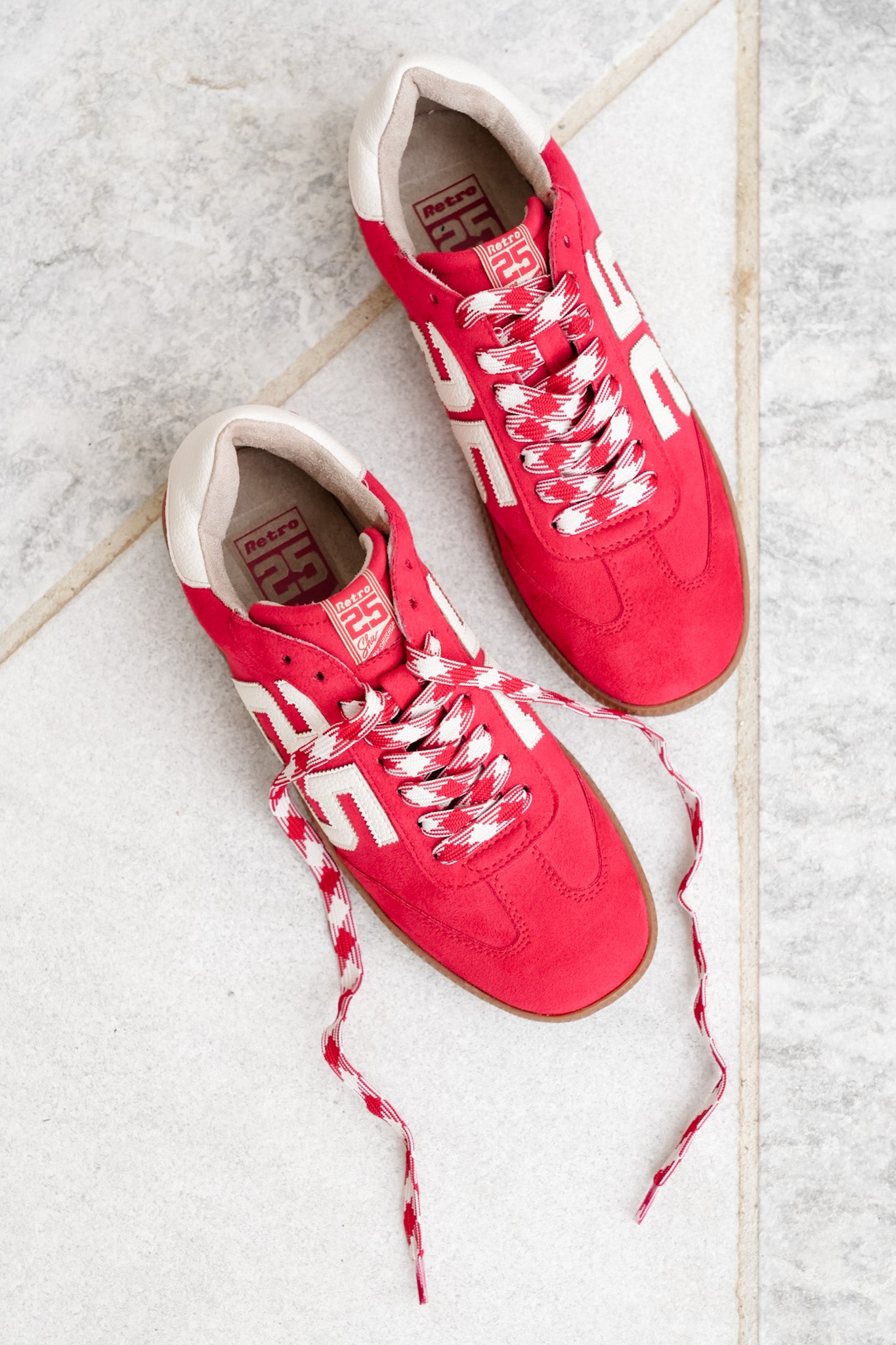 Shu Shop Vintage Style Suede Sneakers with Contrast 25 – Freckled