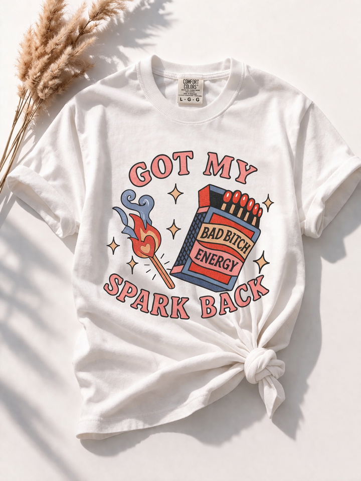 Plus/Reg Short Sleeve "Got My Spark Back" Graphic Tee