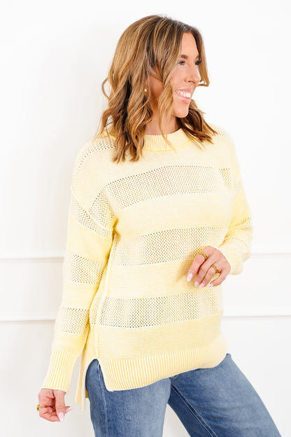 Plus/Reg Textured Long Sleeve Pullover Sweater