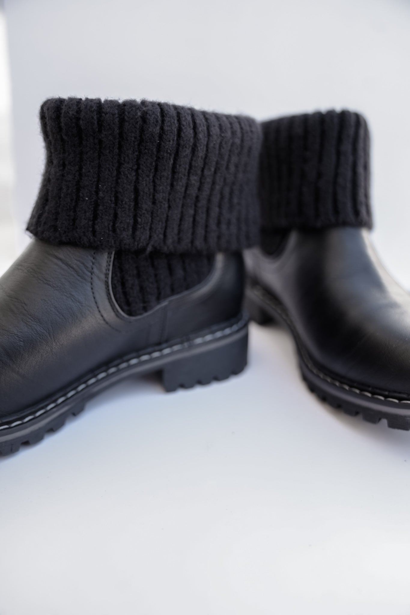 Corky's "Quiver" Vegan Leather Ankle Booties with Sweater Cuff