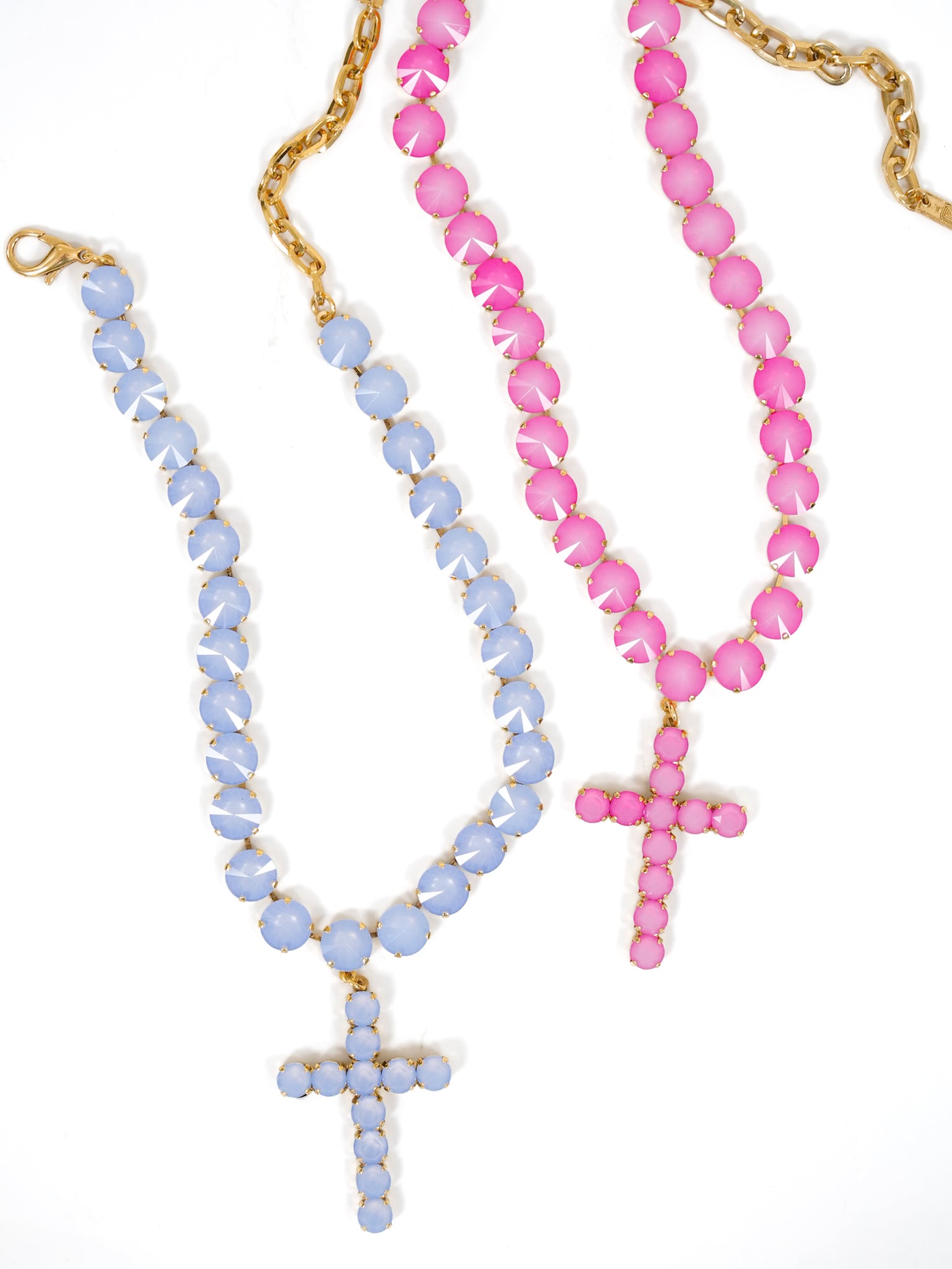 TOVA Donatella Crystal Cross Necklace – Freckled Poppy
