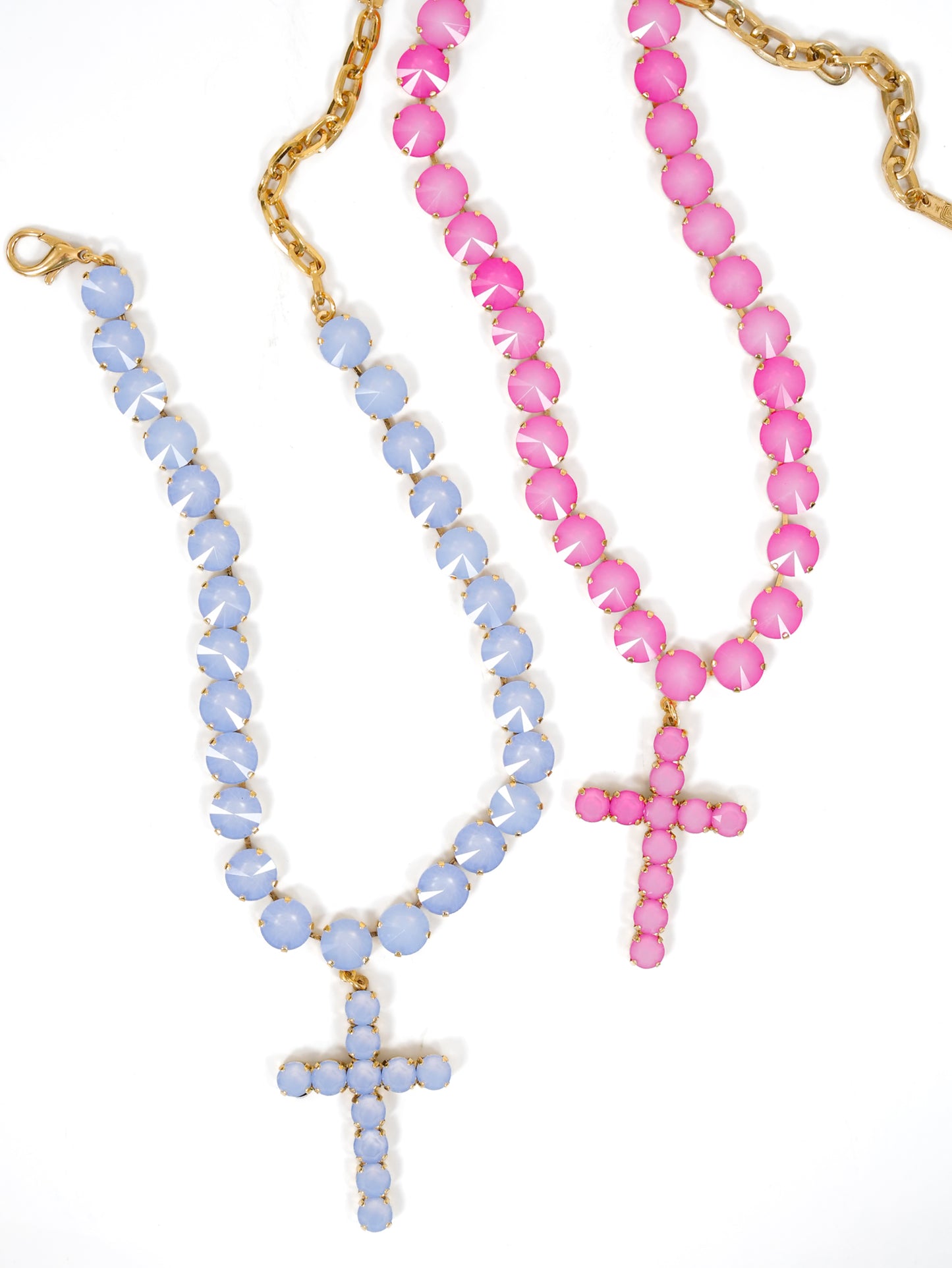 TOVA Donatella Crystal Cross Necklace
