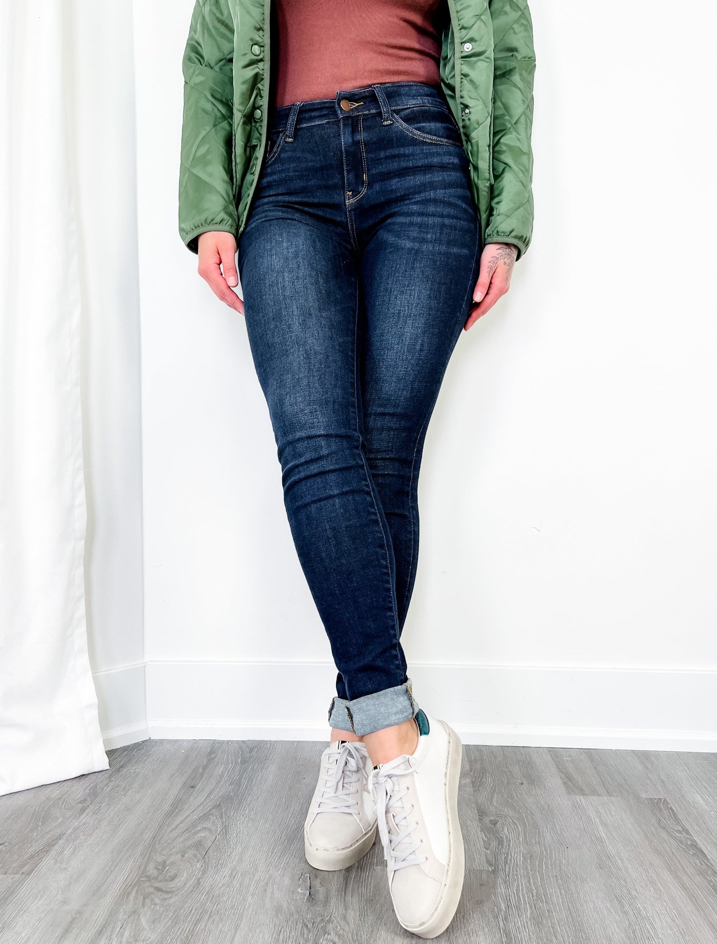 Judy Blue Long Tall Sally Non-Distressed Skinny Jeans (34" INSEAM!)
