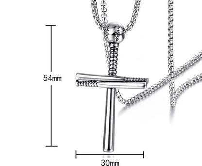 Trendy Baseball Cross Necklace