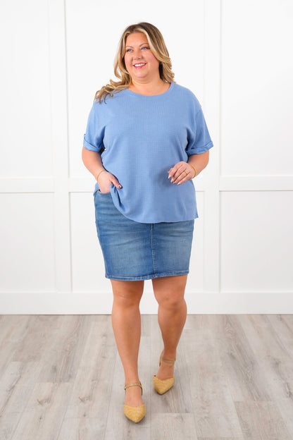 Door Buster! Plus/Reg Thermal Short Cuffed Sleeve Top