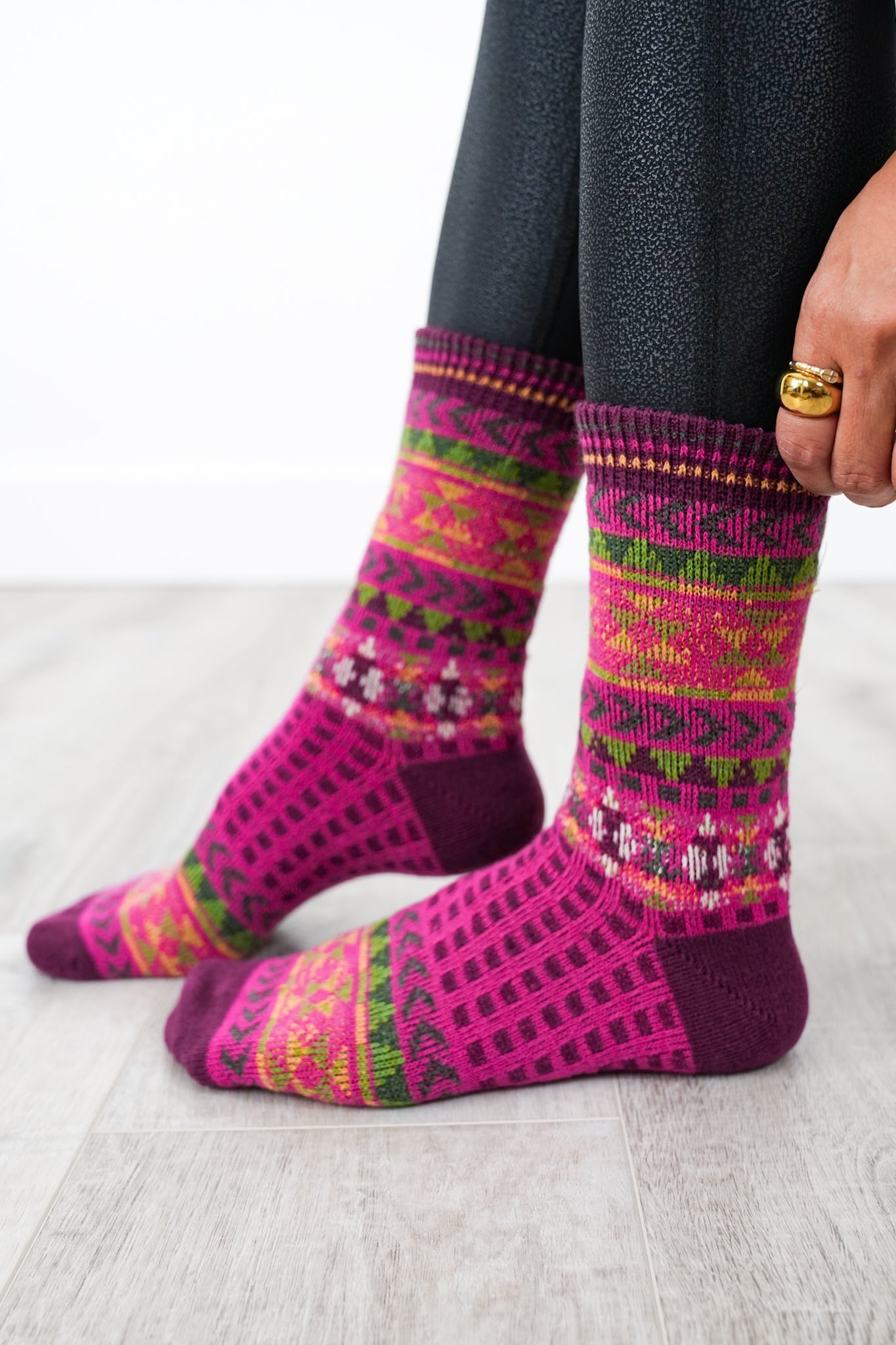 Restock! Geometric Graphic Crew Socks