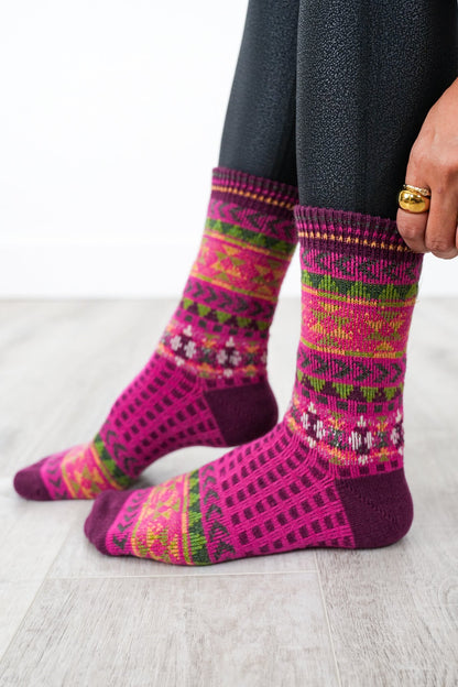 Restock! Geometric Graphic Crew Socks