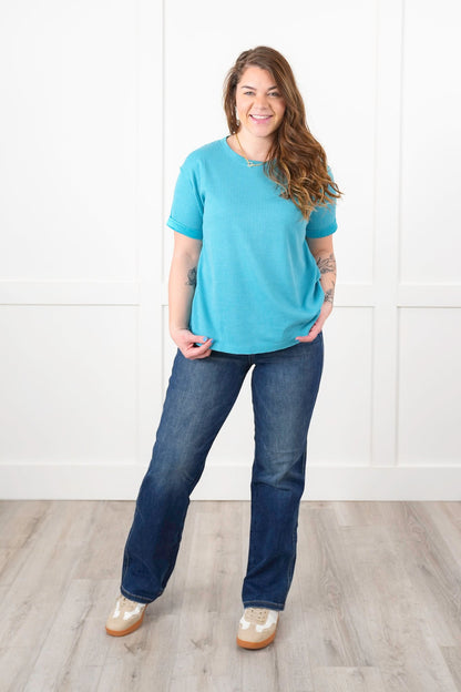 Door Buster! Plus/Reg Thermal Short Cuffed Sleeve Top