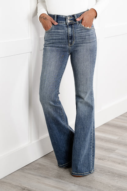 Judy Blue High Rise Medium Wash Flare Jeans