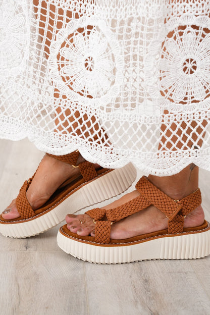 Woven Adjustable Strap Platform Sandal