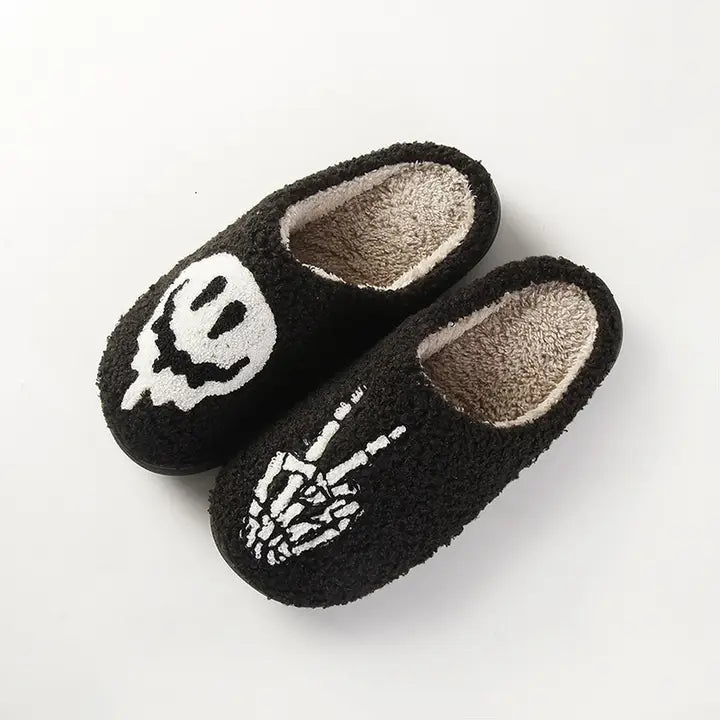 Halloween Skull Hand Winter Cotton Slippers