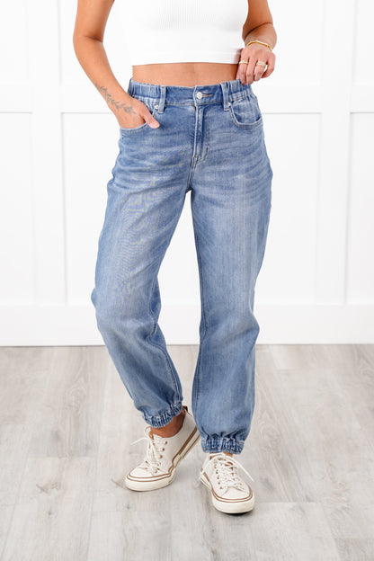 Mica High Rise Medium Wash Joggers