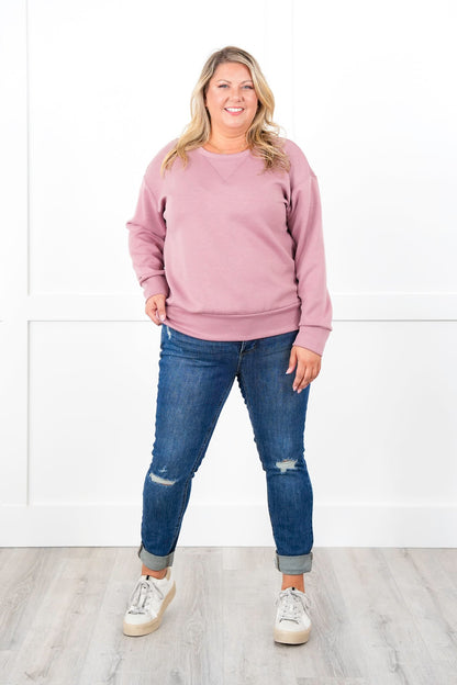 Door Buster!!! Plus/Reg Super Soft Long Sleeve Round Neck Pullover Top