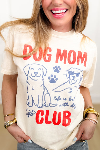 Plus/Reg Short Sleeve "Dog Mom Club" Graphic Tee