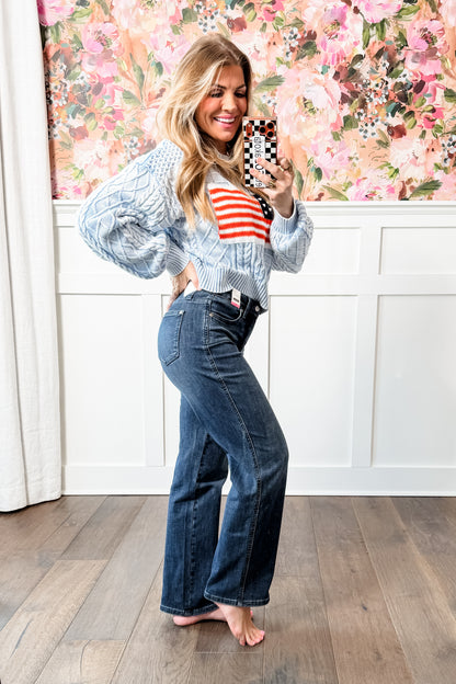 Restock! PETITE Judy Blue My Obsession Dark Wash Mid Rise Tummy Control Classic Straight Leg Jeans