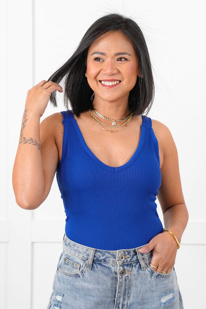 Door Buster! Zenana Ribbed Seamless Bra Padded Tank Top