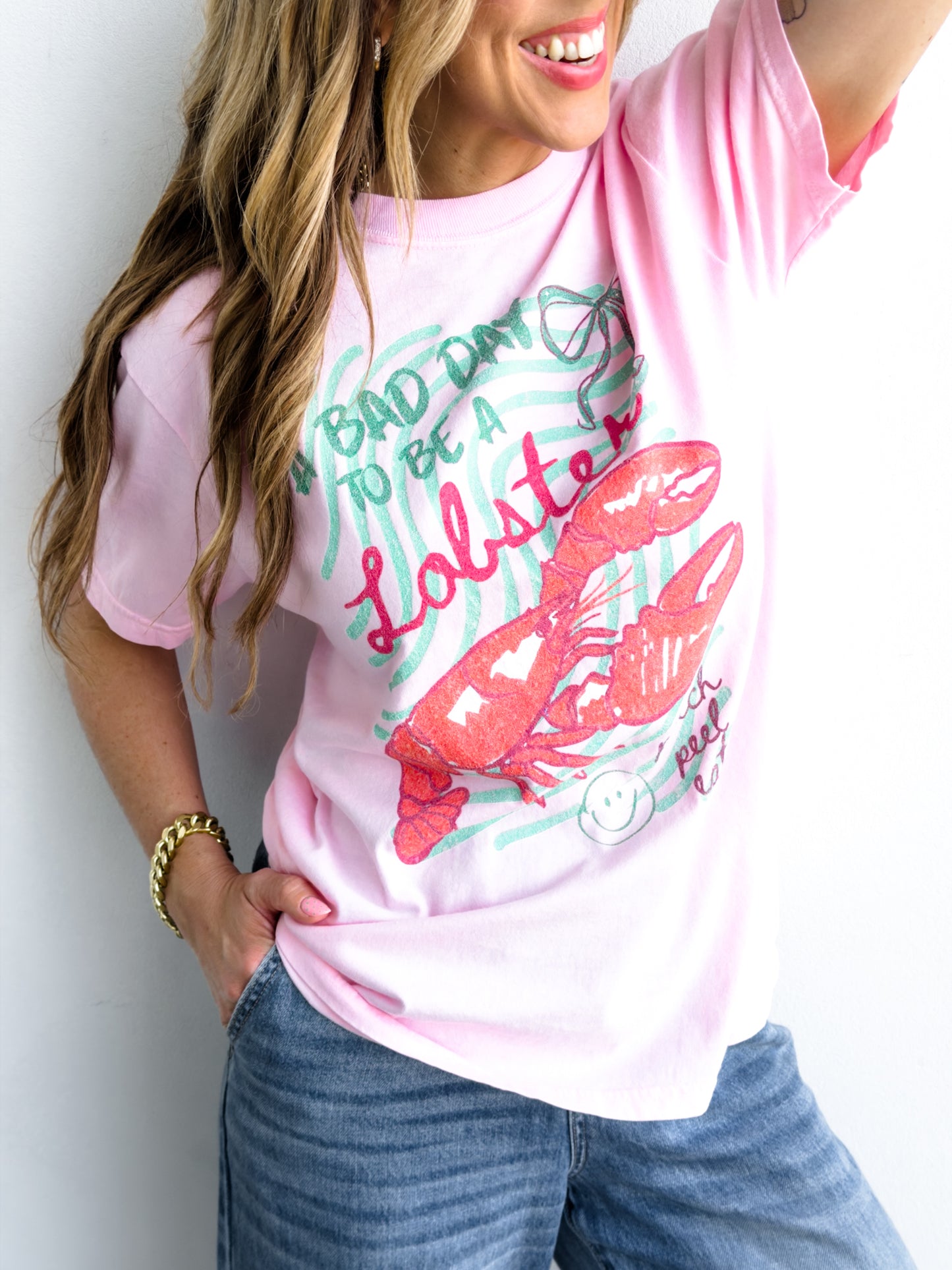 Plus/Reg Short Sleeve "A Bad Day To Be a Lobster" Graphic Tee