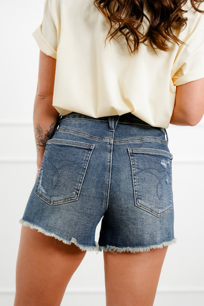 Judy Blue Dark Wash Rigid Magic Cut Off Shorts
