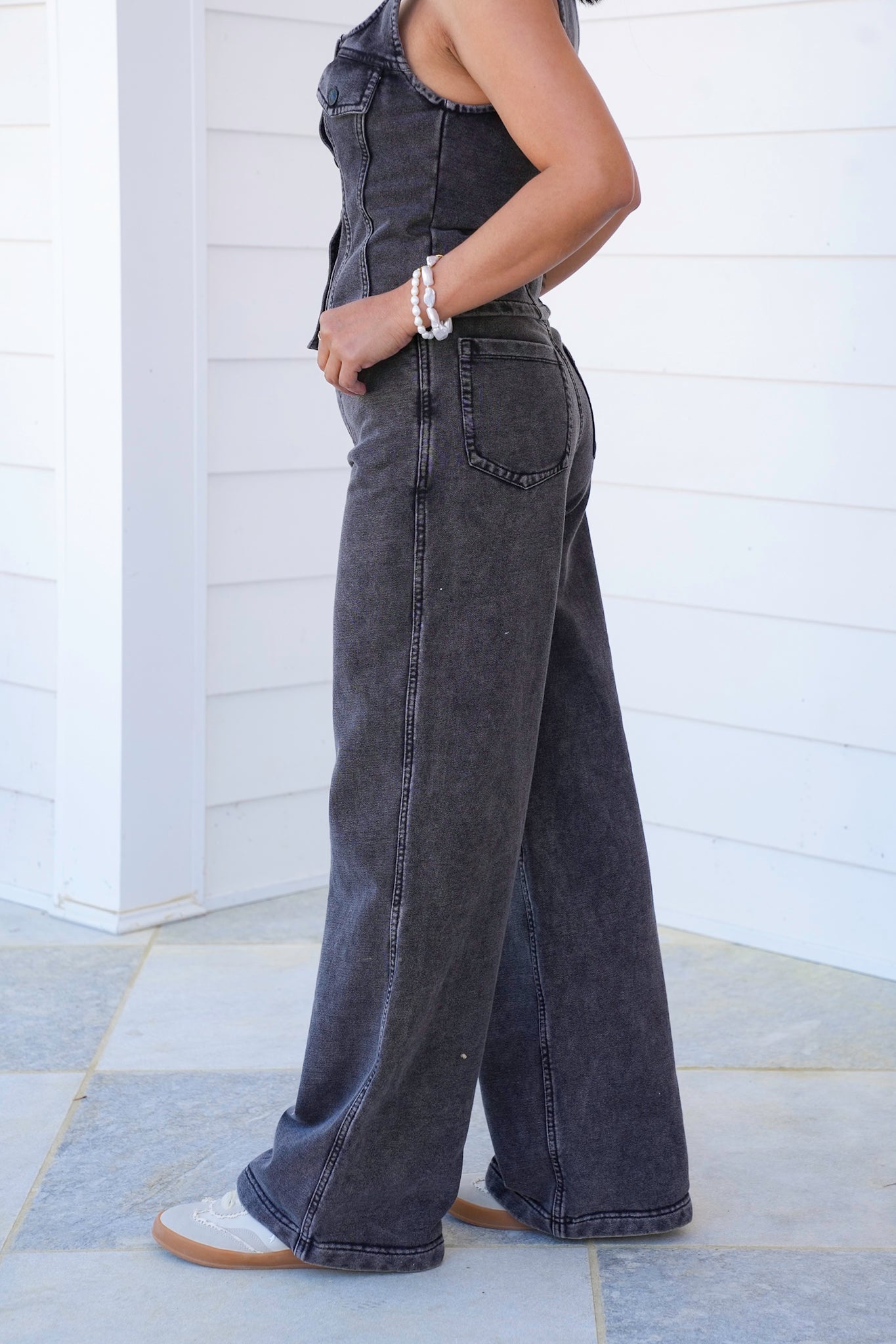 Plus/Reg Mineral Wash High Waist Pants