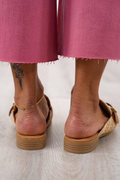 Slip on Mule Loafer with Adjustable Metal Buckle