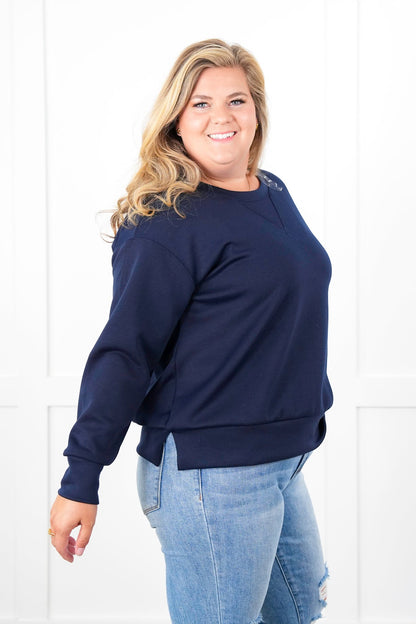 Door Buster!!! Plus/Reg Super Soft Long Sleeve Round Neck Pullover Top