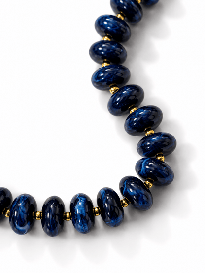 Gemelli Navy Holly Necklace - Freckled Poppy