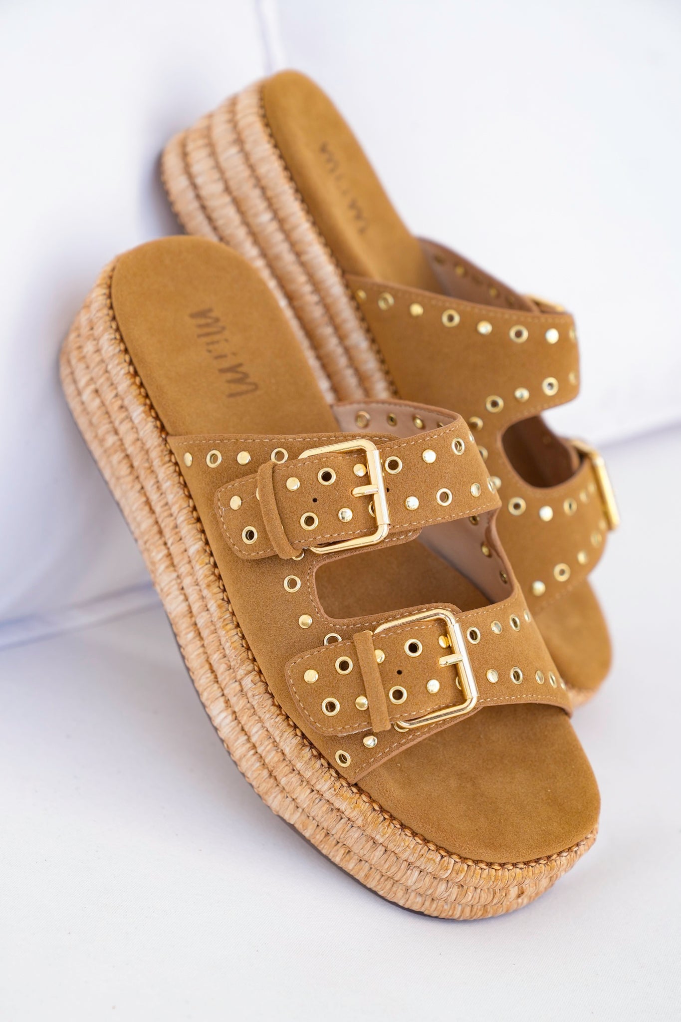 Adjustable Buckle Platform Sandal with Braided Jute Sole