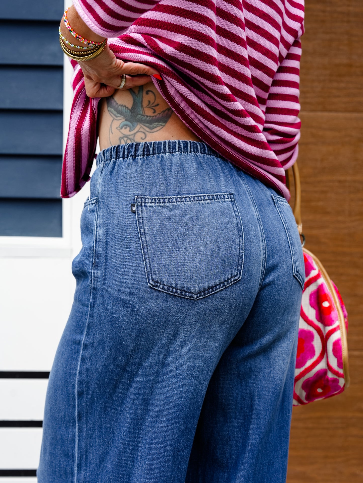 Judy Blue The Paloma High Rise Dark Wash Palazzo Jeans - Freckled Poppy