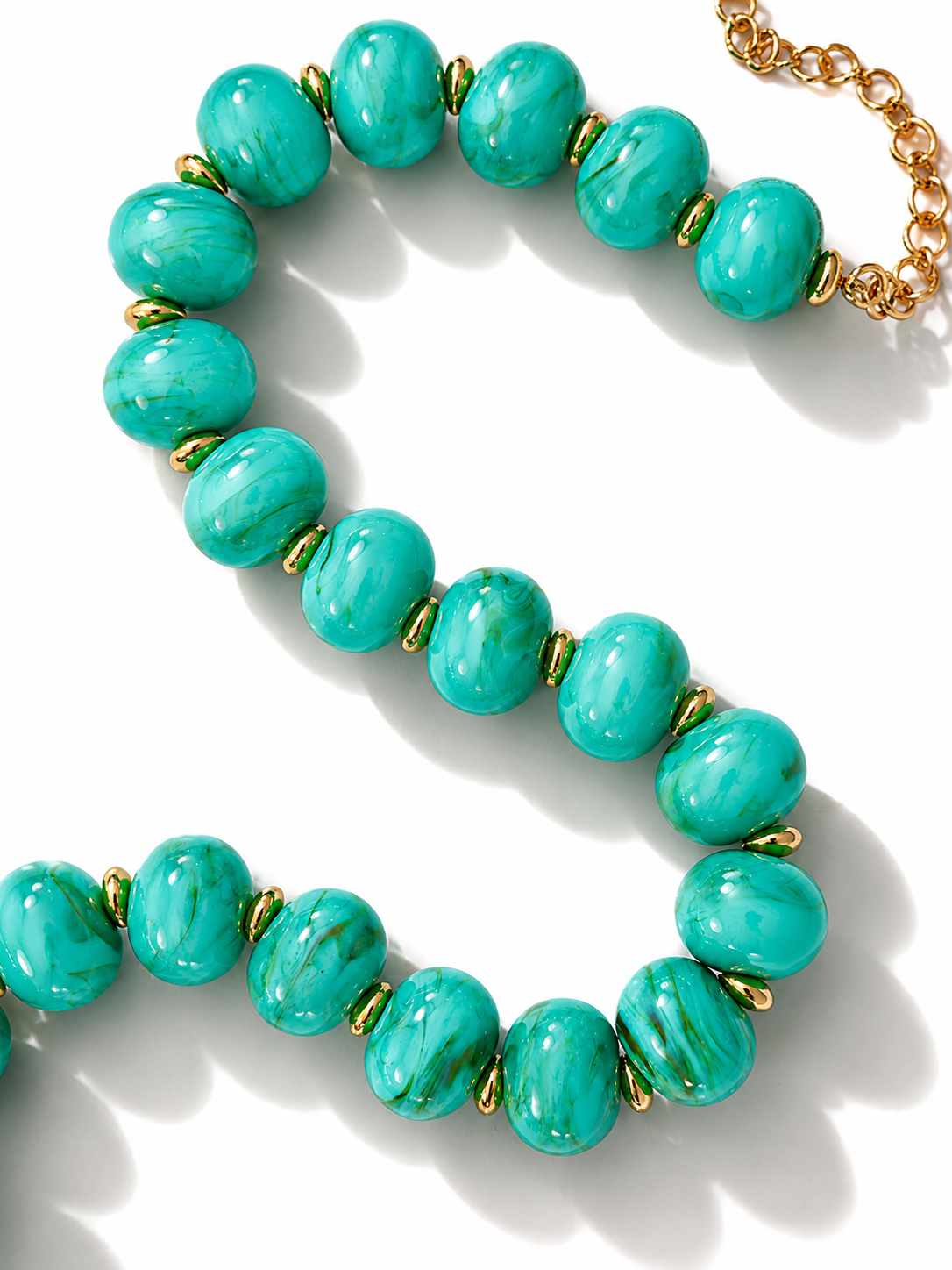 Gemelli Chunky Marble Beaded Necklace