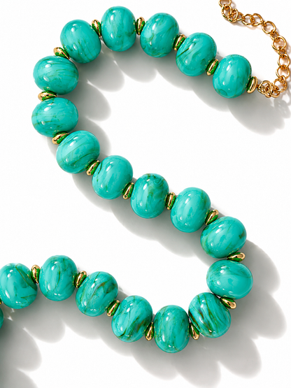 Gemelli Chunky Marble Beaded Necklace