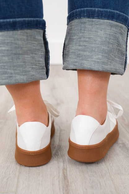 Low Top Sneakers with Textured Platform Sole