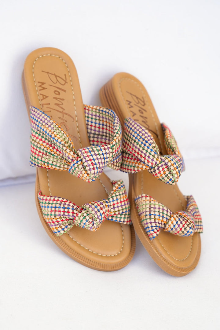 Blowfish Rainbow Thread Woven Knotted Strap Sandal