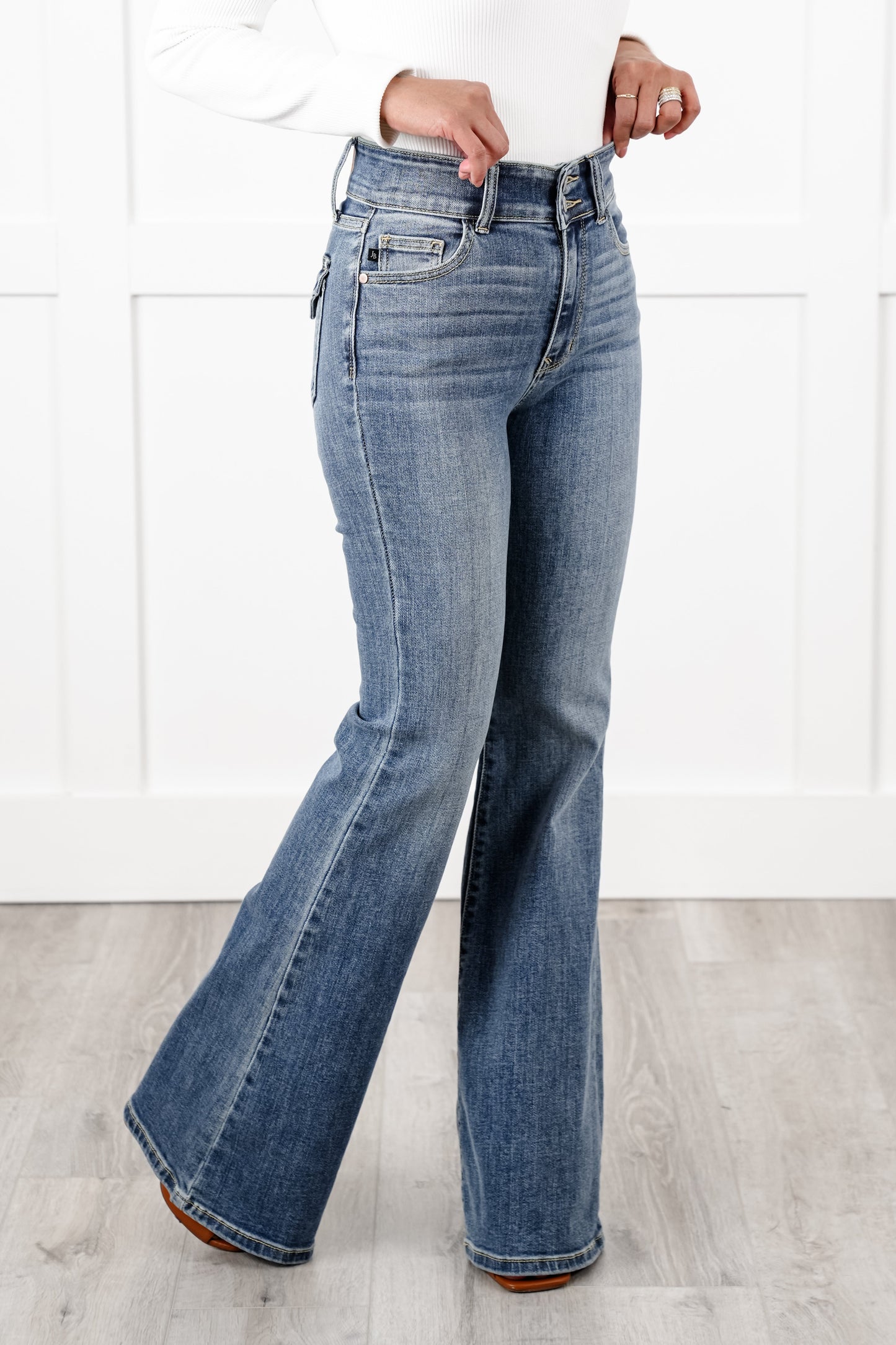 Judy Blue High Rise Medium Wash Flare Jeans