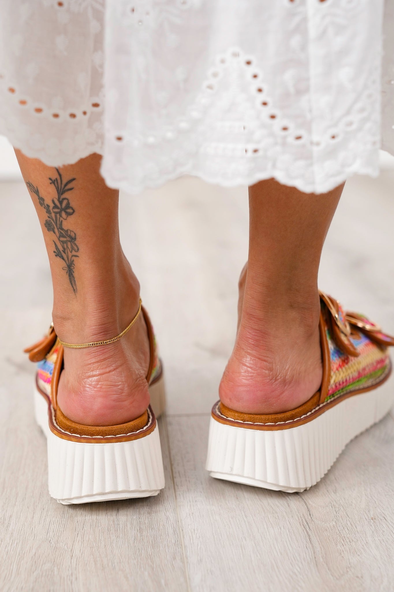 Platform Slide Sandal with Adjustable Buckle Straps