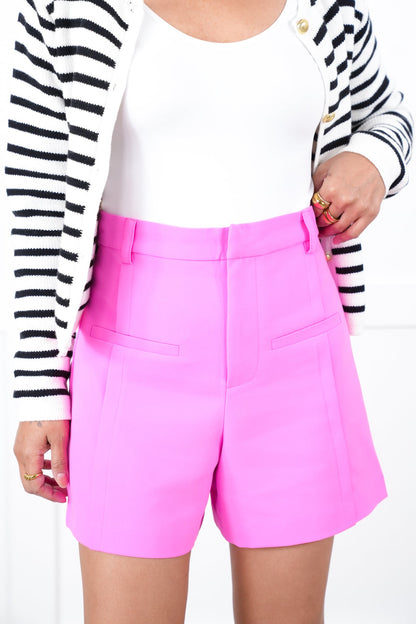 Restock! Basic Dressy High Waist Shorts with Front Pockets