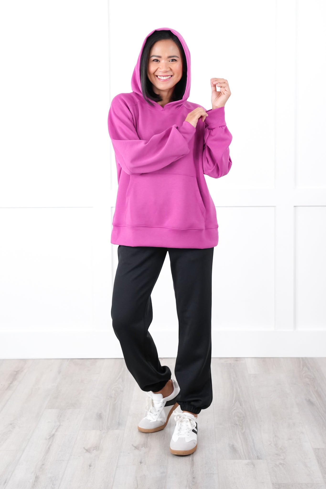 Door Buster! Plus/Reg Long Sleeve Pullover Hoodie with Kangaroo Pocket