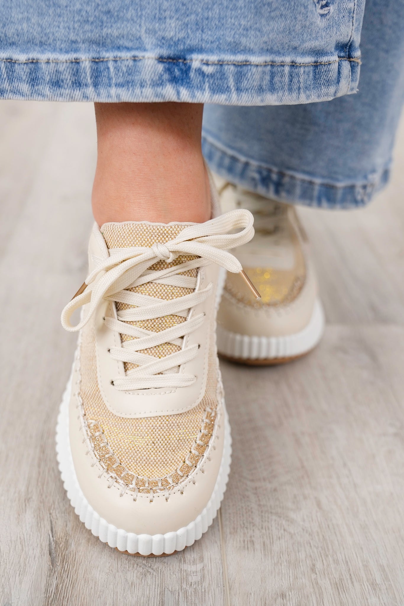 Color Contrast Low Top Platform Sneakers