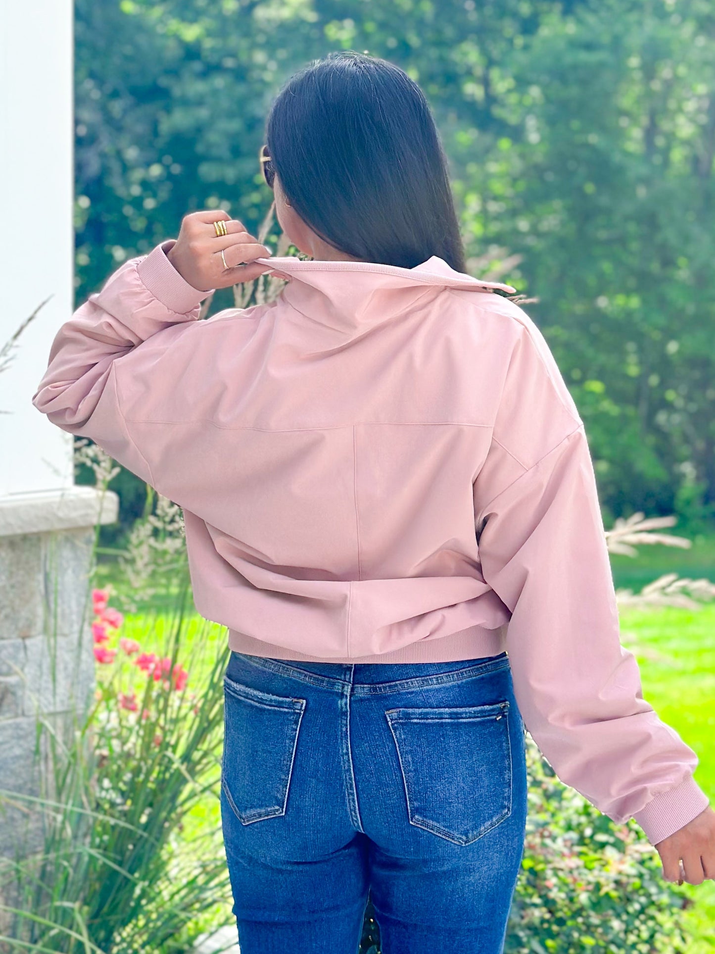 Long Sleeve 1/4 Zip Woven Jacket With Fleece Lining (Multiple Colors)