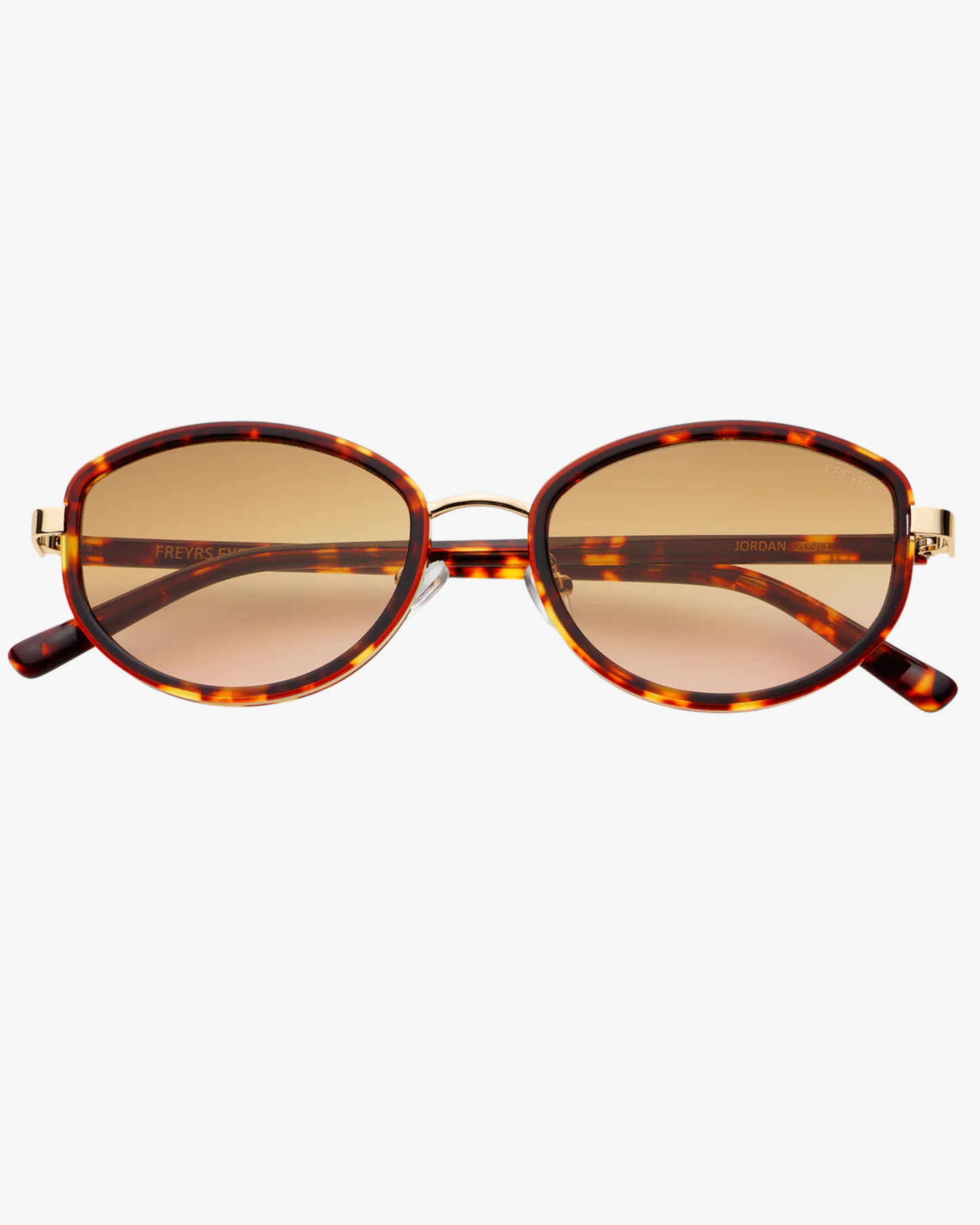 Freyrs Jordan Amber Tortoise Acetate Oval Sunglasses