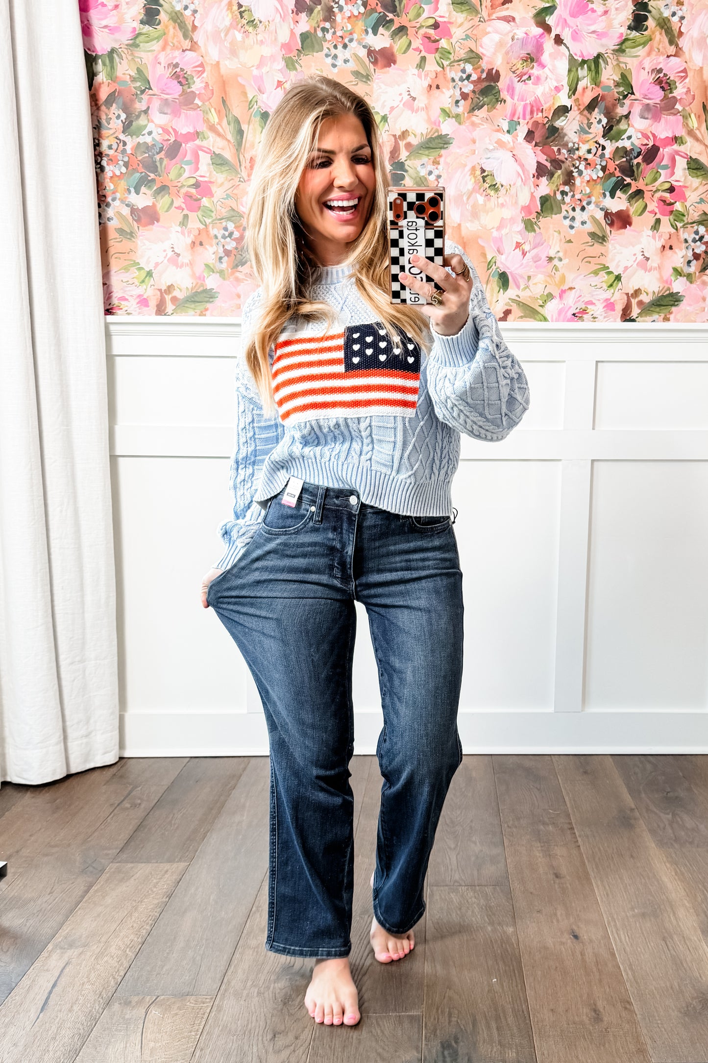 Restock! PETITE Judy Blue My Obsession Dark Wash Mid Rise Tummy Control Classic Straight Leg Jeans