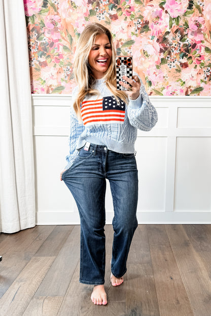 Restock! PETITE Judy Blue My Obsession Dark Wash Mid Rise Tummy Control Classic Straight Leg Jeans