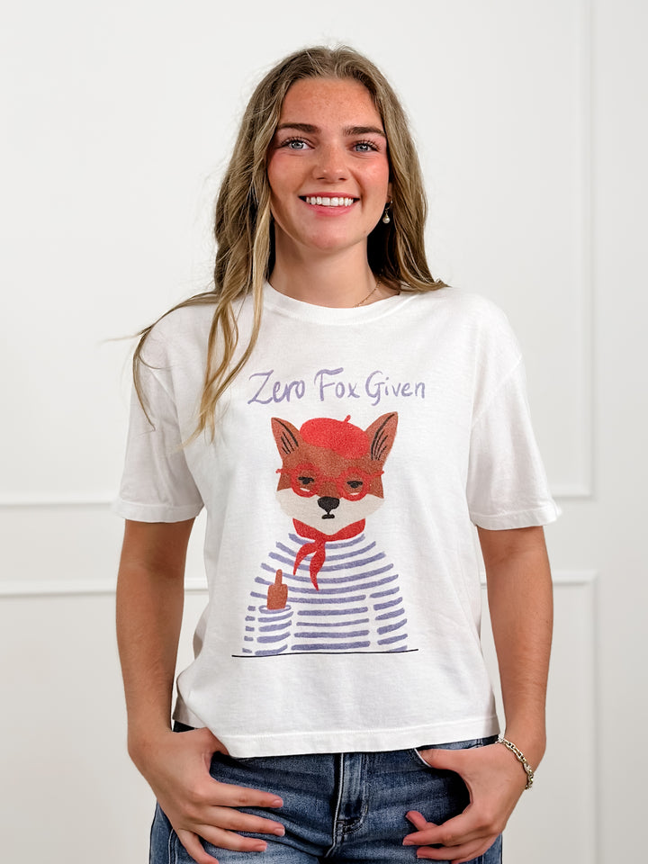 Plus/Reg Short Sleeve "Zero Fox Given" Graphic Tee