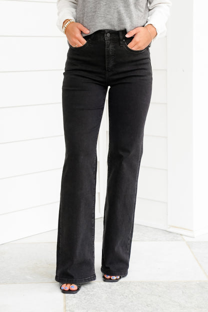Mica High Rise Black Wide Leg Jeans