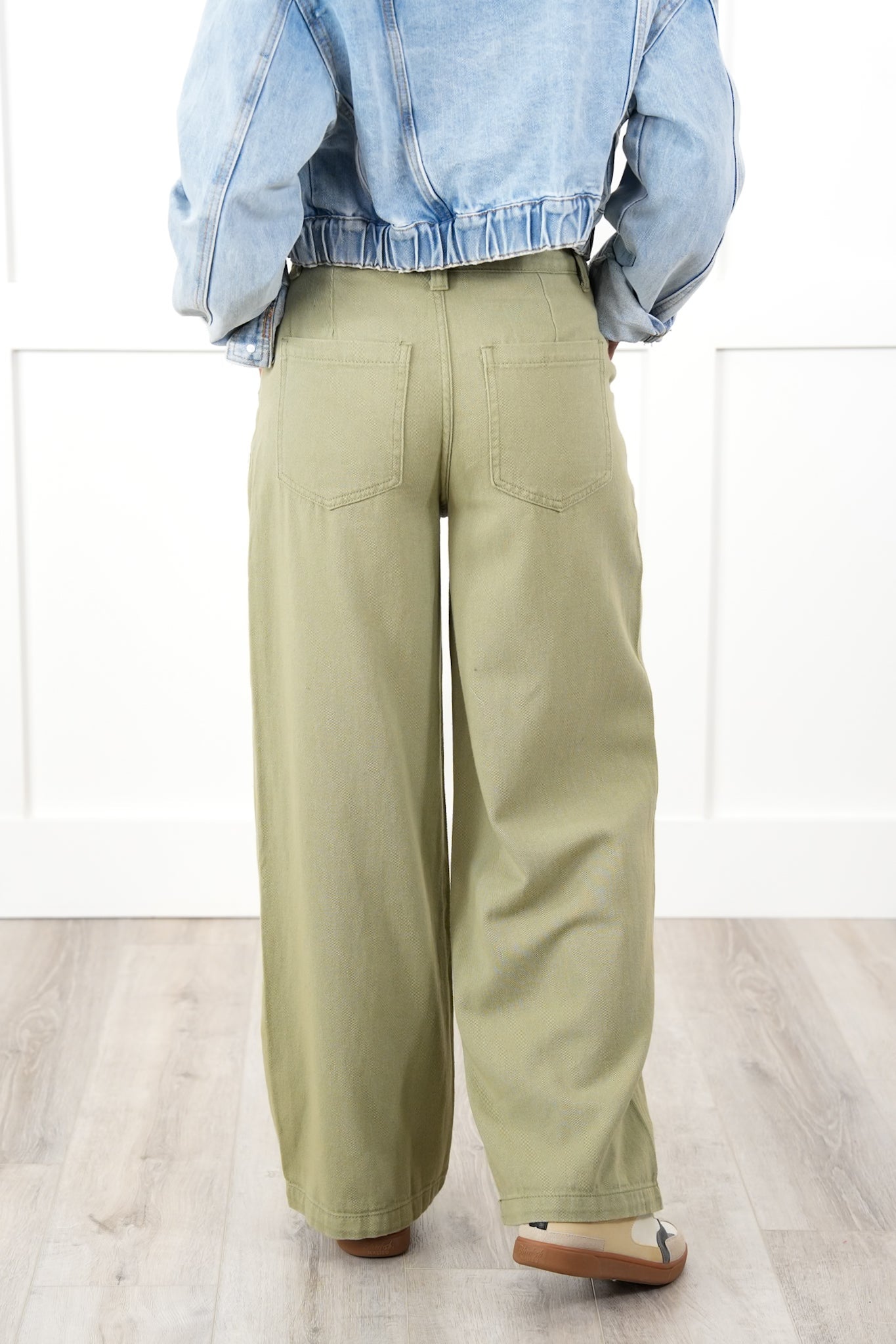 Mineral Wash Double Waist Band Pants
