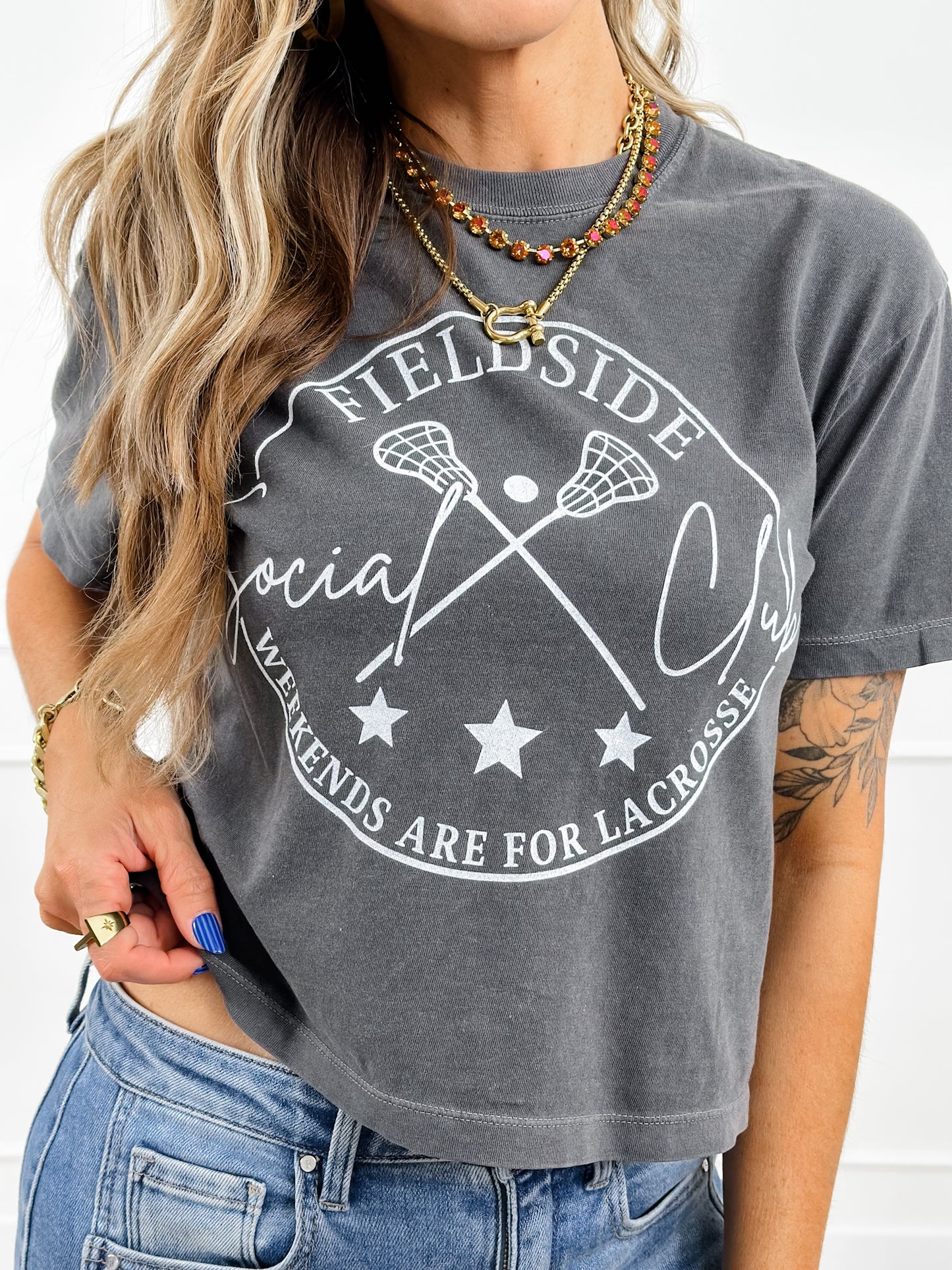 Plus/Reg Short Sleeve "Weekends Are For Lacrosse" Graphic Tee