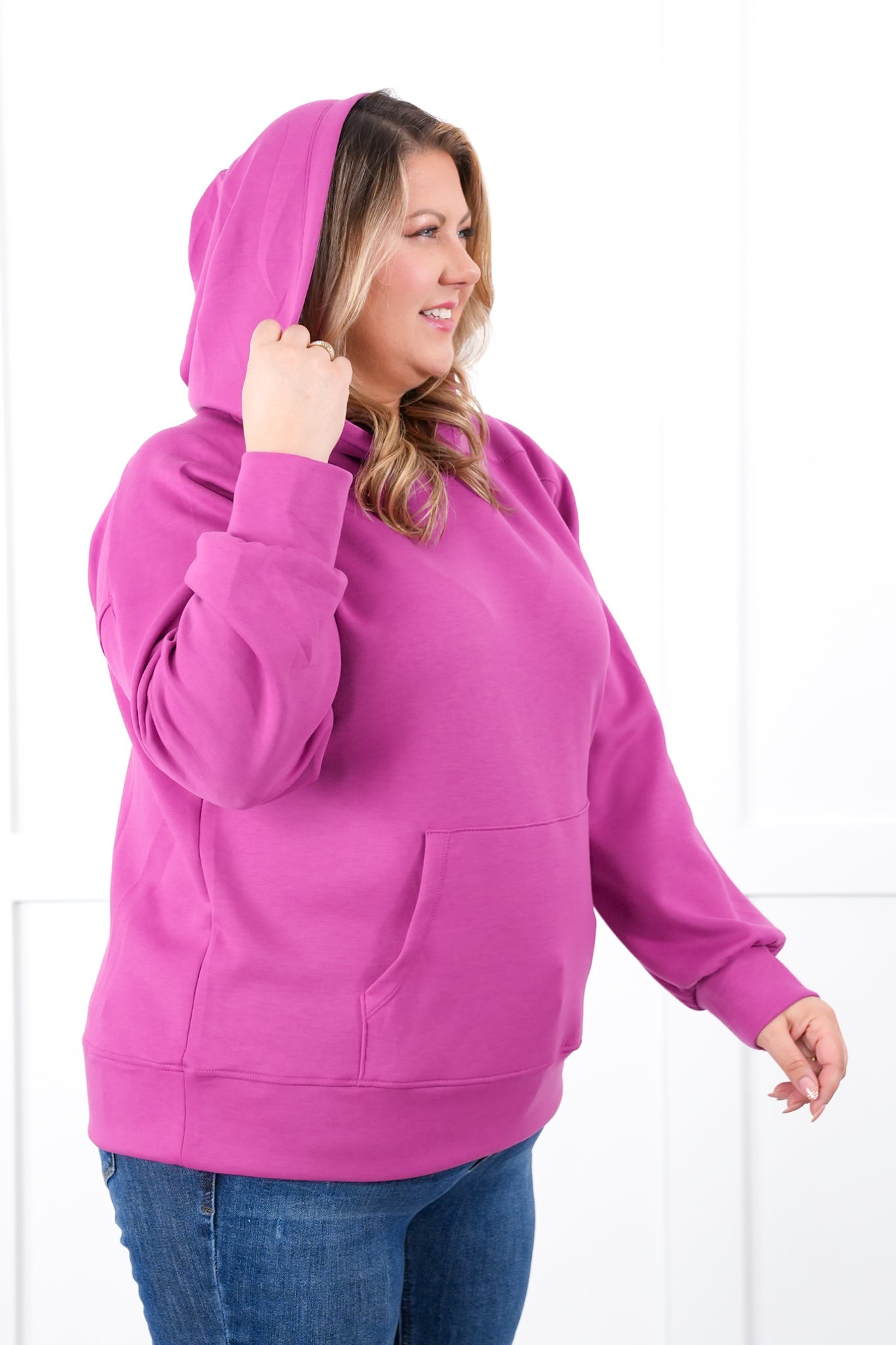 Door Buster! Plus/Reg Long Sleeve Pullover Hoodie with Kangaroo Pocket