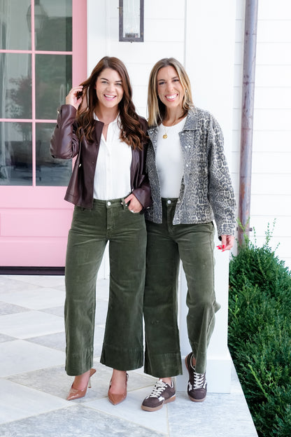 Risen High Rise Corduroy Wide Leg Pants